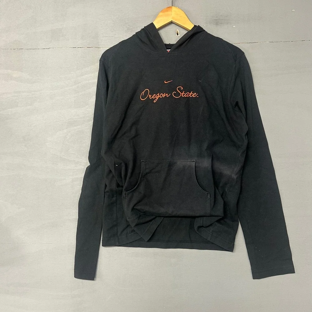 Nike Team Oregon‎ State Beavers Hooded Long Sleeve T-Shirt Black Youth XL 16-18